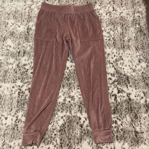 Mauve Velvet Pajama Joggers